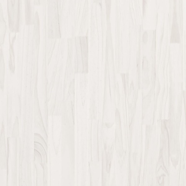 Mesita de noche madera maciza de mango blanco 60x36x64 cm