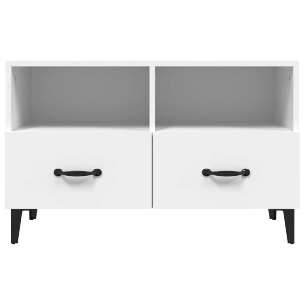 Mueble para TV madera contrachapada blanco 80x36x50 cm