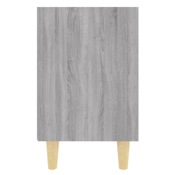 Mesitas de noche 2 uds patas de madera gris Sonoma 40x30x50 cm