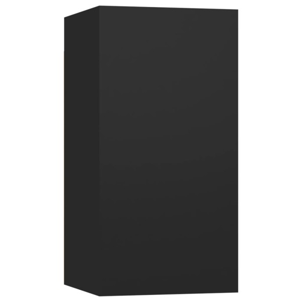 Mueble para TV de madera contrachapada negro 30,5x30x60 cm