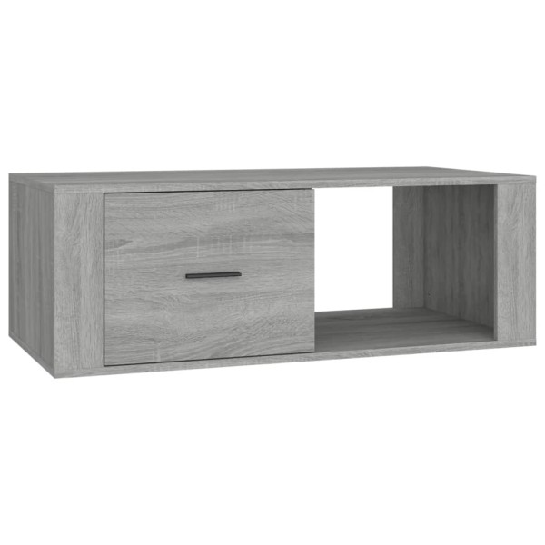 Mesa de centro madera contrachapada gris Sonoma 100x50,5x35 cm