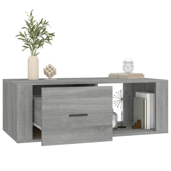 Mesa de centro madera contrachapada gris Sonoma 100x50,5x35 cm