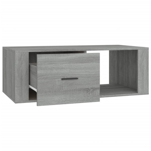 Mesa de centro madera contrachapada gris Sonoma 100x50,5x35 cm