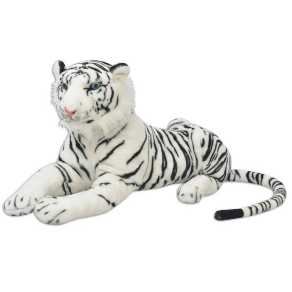 Tigre de peluche blanco XXL