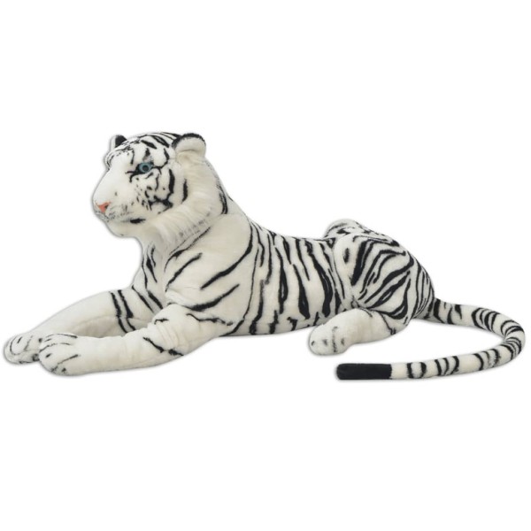 Tigre de peluche blanco XXL