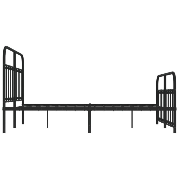 Estructura de cama cabecero y pie de cama metal negro 140x190cm