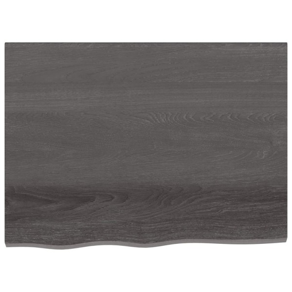 Estante de pared madera roble tratada marrón oscuro 80x60x2 cm