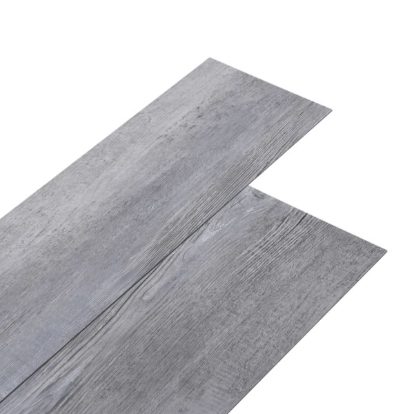 Lamas suelo de PVC autoadhesivas madera gris mate 2,51 m² 2 mm