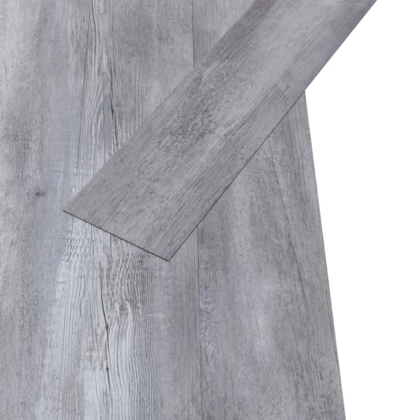 Lamas suelo de PVC autoadhesivas madera gris mate 2,51 m² 2 mm