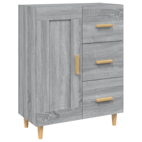 Aparador de madera contrachapada gris Sonoma 69,5x34x90 cm