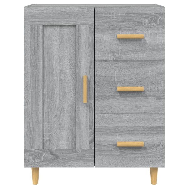 Aparador de madera contrachapada gris Sonoma 69,5x34x90 cm