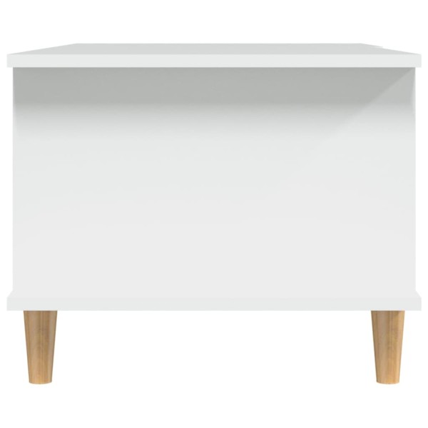 Mesa de centro madera contrachapada blanco 90x50x40 cm