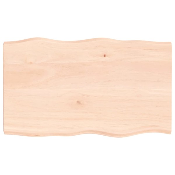 Tablero de mesa madera maciza borde natural 100x60x(2-4) cm