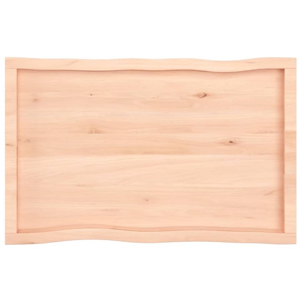 Tablero de mesa madera maciza borde natural 100x60x(2-4) cm