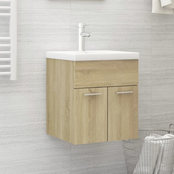 Armario para lavabo contrachapada color roble 41x38,5x46 cm