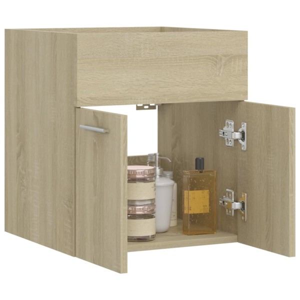 Armario para lavabo contrachapada color roble 41x38,5x46 cm