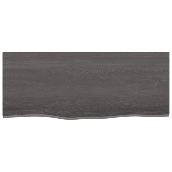 Estante de pared madera roble tratada marrón oscuro 100x40x2 cm