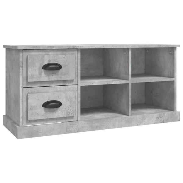 Mueble de TV madera contrachapada gris hormigón 102x35,5x47,5cm