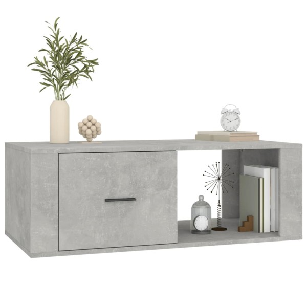 Mesa de centro madera contrachapada gris hormigón 100x50,5x35cm