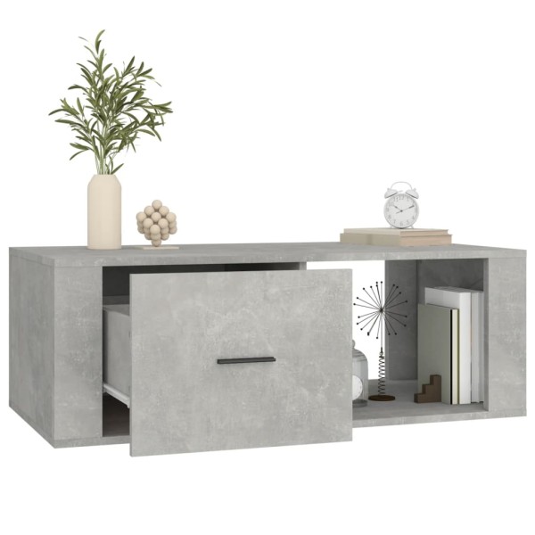 Mesa de centro madera contrachapada gris hormigón 100x50,5x35cm