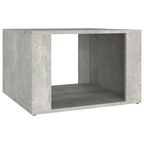 Mesita de noche madera contrachapada gris hormigón 57x55x36 cm