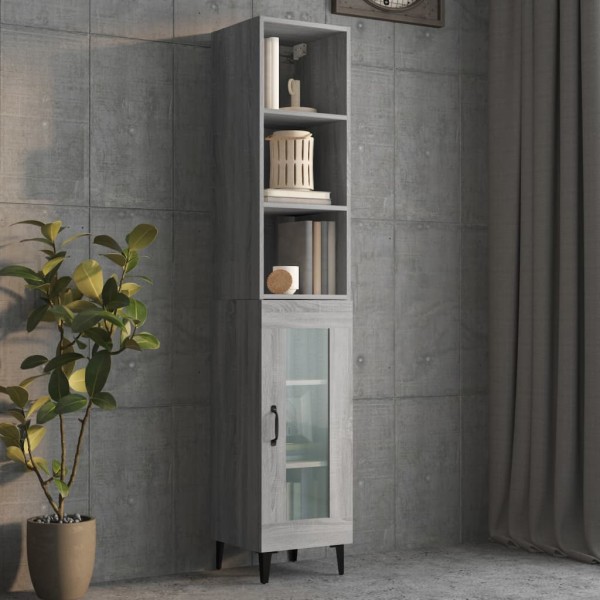 Armario pared madera contrachapada gris Sonoma 34,5x32,5x90 cm