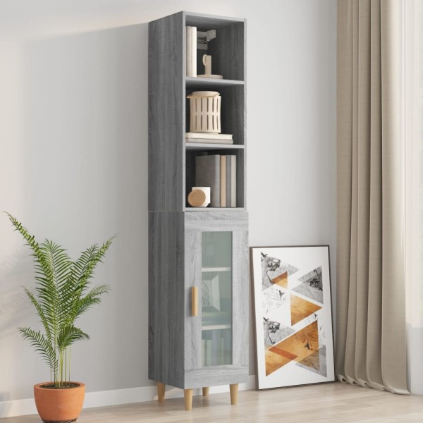 Armario pared madera contrachapada gris Sonoma 34,5x32,5x90 cm