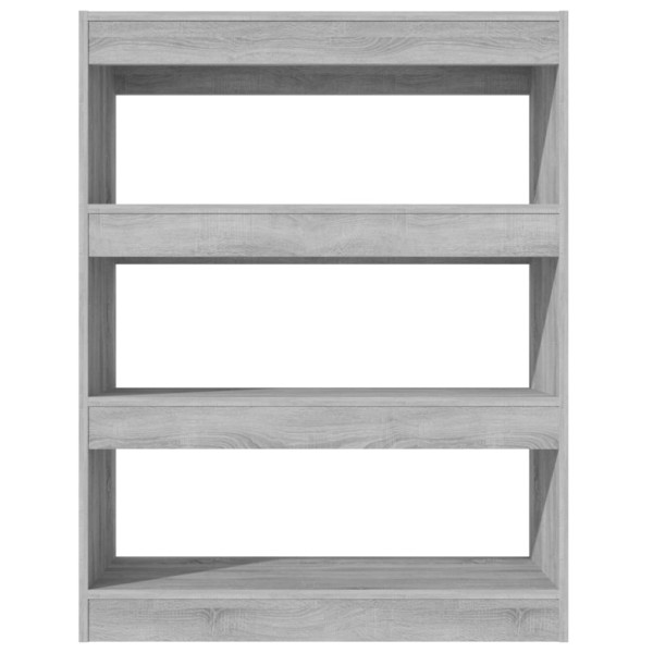 Estantería madera contrachapada gris Sonoma 80x30x103 cm