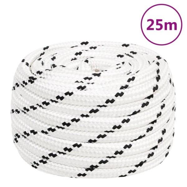 Cuerda para barco trenzada poliéster blanco 18 mmx25 m