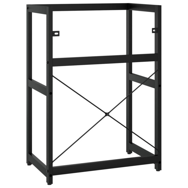 Estructura de lavabo de hierro negro 59x38x83 cm