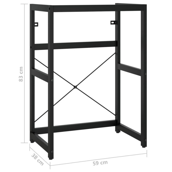 Estructura de lavabo de hierro negro 59x38x83 cm