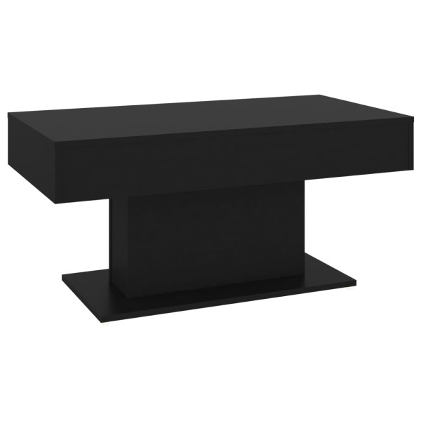 Mesa de centro madera contrachapada negro 96x50x45 cm