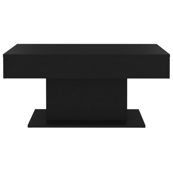 Mesa de centro madera contrachapada negro 96x50x45 cm