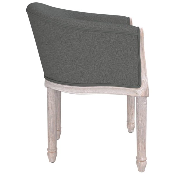 Silla de comedor tela gris oscuro