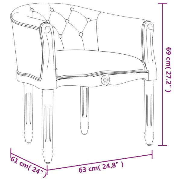 Silla de comedor tela gris oscuro