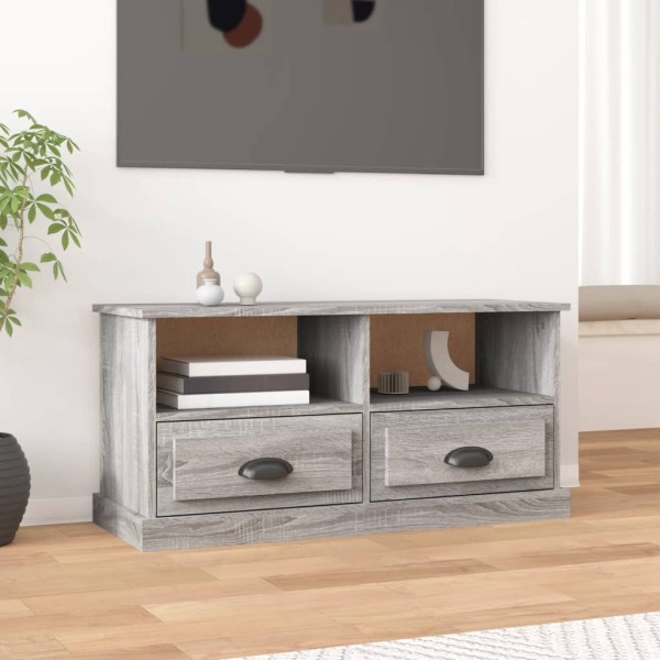 Mueble para TV madera contrachapada gris Sonoma 93x35,5x45 cm