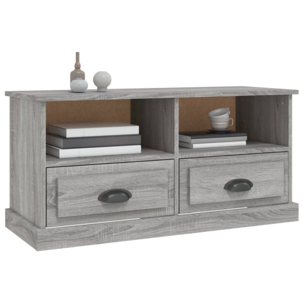 Mueble para TV madera contrachapada gris Sonoma 93x35,5x45 cm