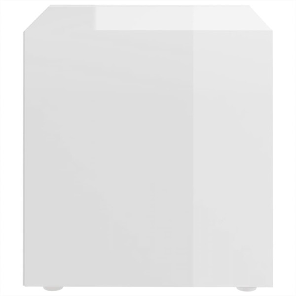 Muebles TV 2 uds madera contrachapada blanco brillo 37x35x37 cm