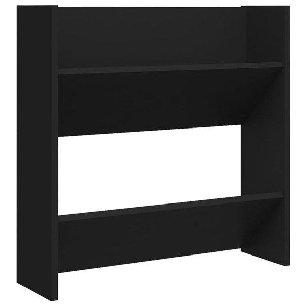 Zapatero de pared madera contrachapada negro 60x18x60 cm