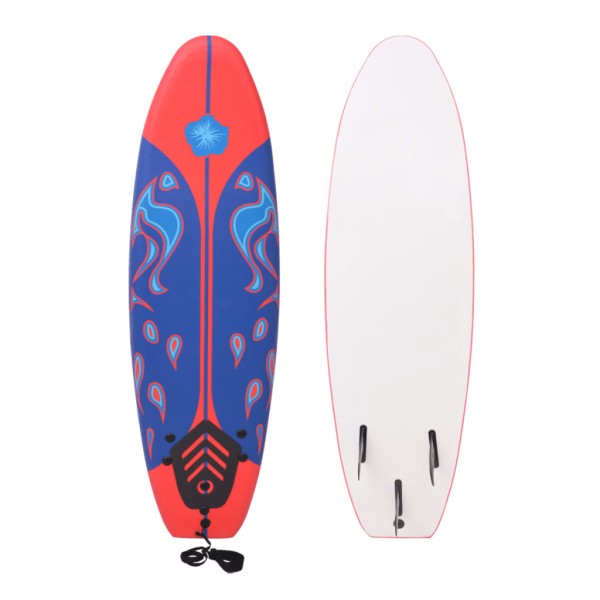 Tabla de surf azul y roja 170 cm