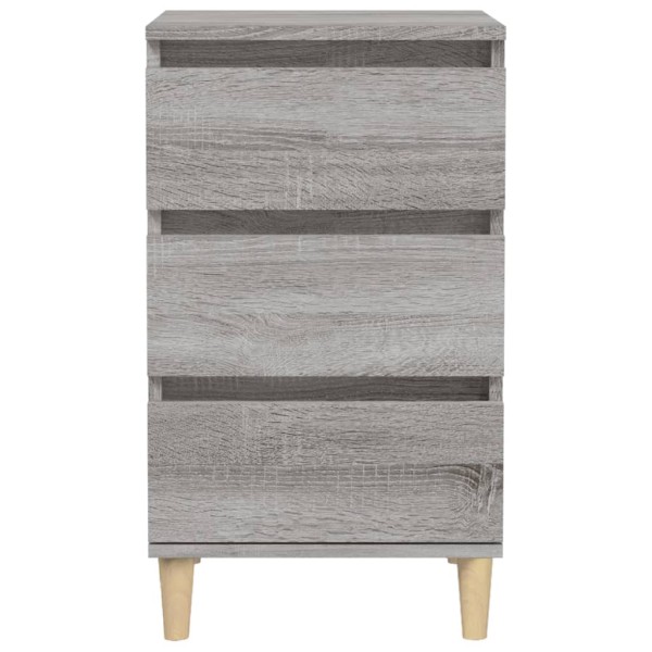 Mesita de noche madera contrachapada gris Sonoma 40x35x70 cm