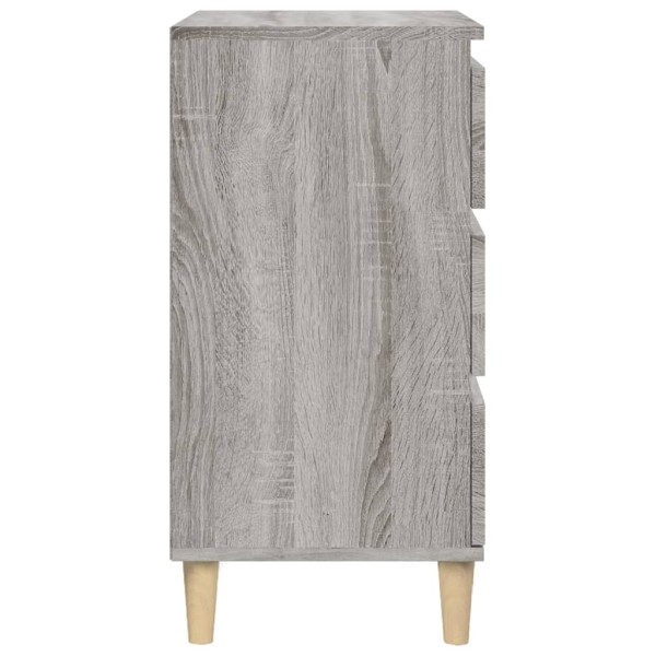 Mesita de noche madera contrachapada gris Sonoma 40x35x70 cm