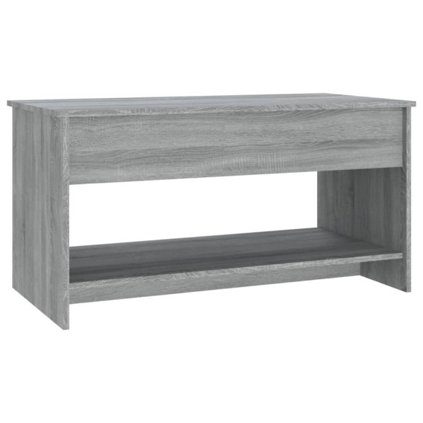 Mesa de centro madera contrachapada gris Sonoma 102x50x52,5 cm