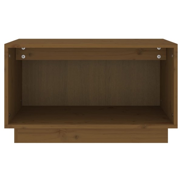 Mueble de TV madera maciza de pino marrón miel 60x35x35 cm