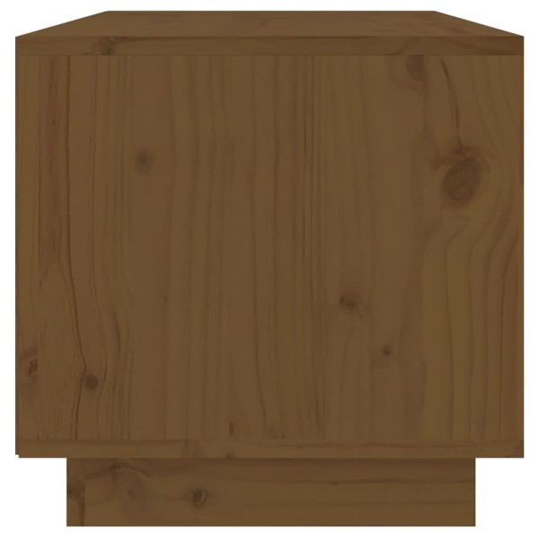 Mueble de TV madera maciza de pino marrón miel 60x35x35 cm