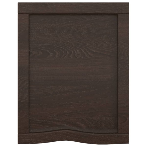 Estante pared madera roble tratada marrón oscuro 40x50x(2-4) cm