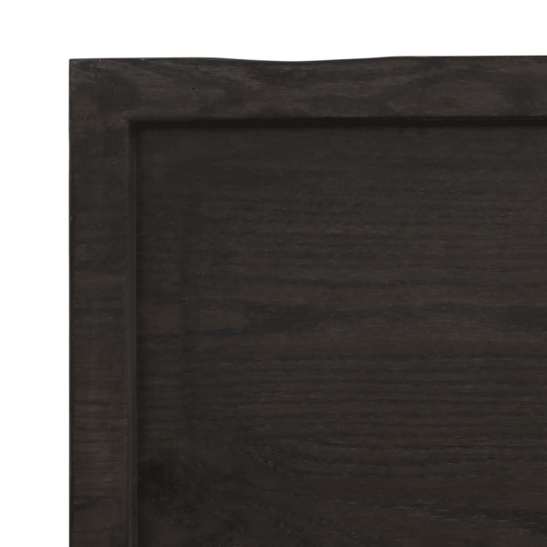 Estante pared madera roble tratada marrón oscuro 40x50x(2-4) cm