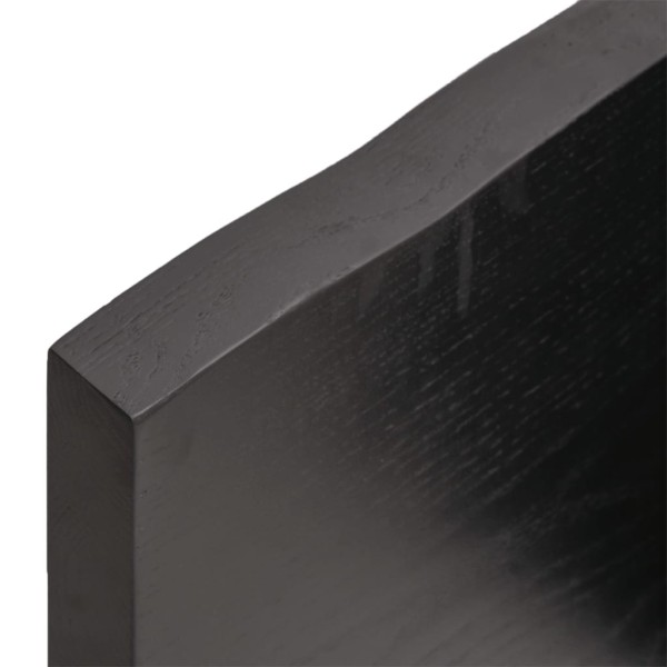 Estante pared madera roble tratada marrón oscuro 40x50x(2-4) cm