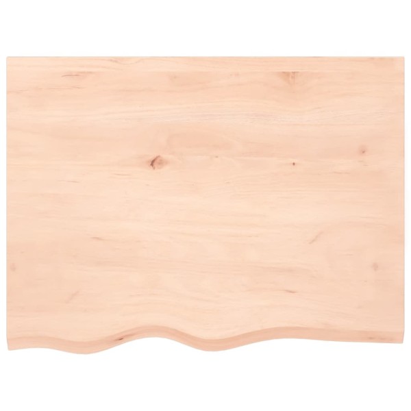 Estante de pared madera maciza roble sin tratar 80x60x(2-4) cm