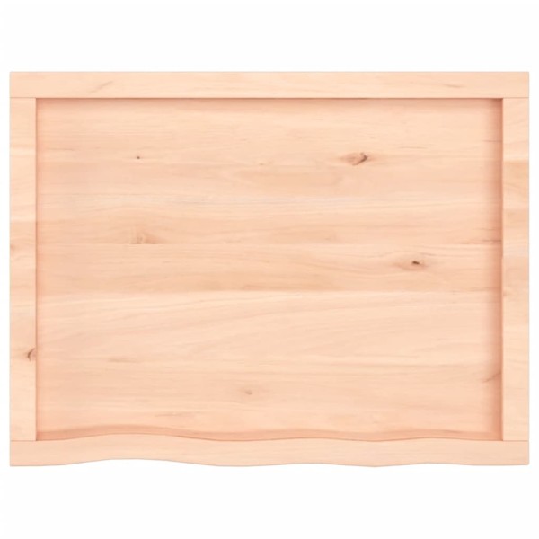 Estante de pared madera maciza roble sin tratar 80x60x(2-4) cm